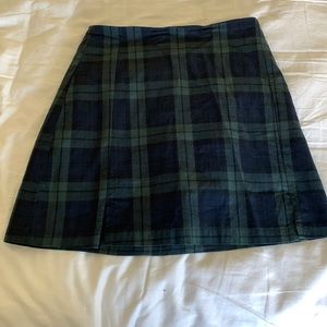 Plaid mini skirt